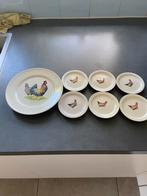 6 kippen borrelbordjes en ontbijt bordje, Huis en Inrichting, Keuken | Servies, Overige typen, Ophalen of Verzenden, Zo goed als nieuw