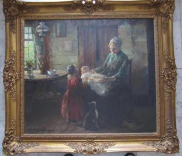 ==DAAN MUEHLHAUS 1907-1981==moeder met kinderen== beschikbaar voor biedingen