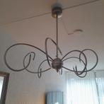 hanglamp zeer mooi RVS 8 st lampjes, Ophalen, Zo goed als nieuw, Glas, 75 cm of meer