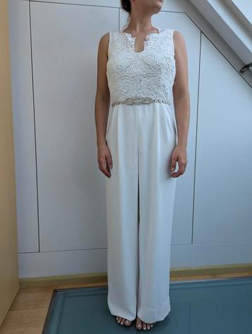 Trouwjumpsuit Figen Bruidsmode mt 38 + accessoires beschikbaar voor biedingen