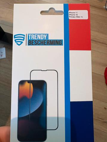 Trendy Privacy Glas iPhone 15/16 beschikbaar voor biedingen