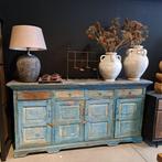 India Dressoir - GOEDKOOP - met en zonder glas - Gekleurd !!, Huis en Inrichting, Kasten | Dressoirs, 100 tot 150 cm, Met klep(pen)