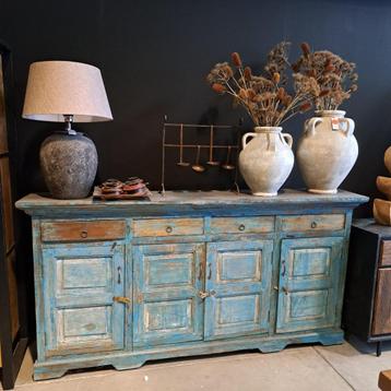 India Dressoir - GOEDKOOP - met en zonder glas - Gekleurd !! beschikbaar voor biedingen
