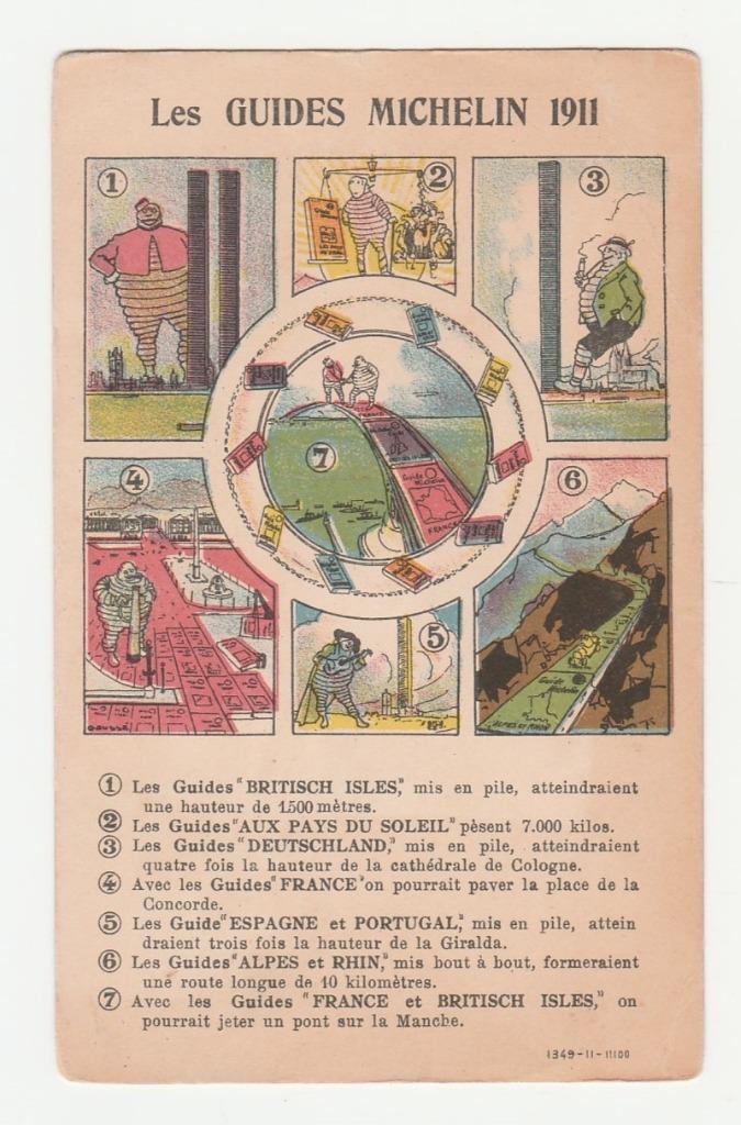 Reclame.  Michelin 1911.  Banden., Verzamelen, Ansichtkaarten | Themakaarten, Ongelopen, Voor 1920, Overige thema's, Verzenden