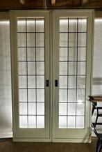 Set ensuite schuifdeuren met glas in lood, Antiek en Kunst, Ophalen