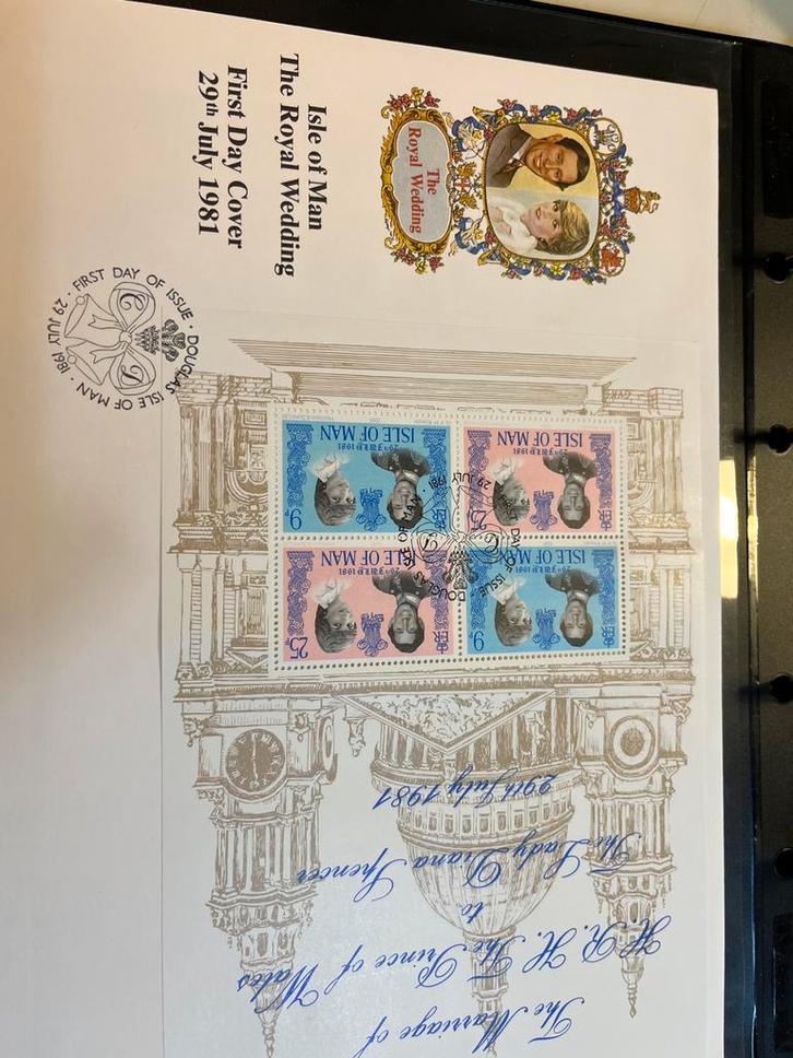 Isle of Man - Koninklijk Huwelijk 1981 FDC 29-07-1981, Postzegels en Munten, Postzegels | Europa | UK, Gestempeld, Ophalen of Verzenden