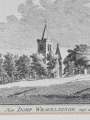 Het Dorp Wemeldinge met de Vliedberg in ´t Verschiet 1743 beschikbaar voor biedingen