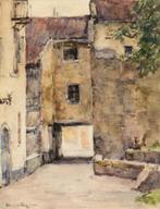 Herman Bogman jr. (1890-1975) - Steegje in de stad, Antiek en Kunst, Kunst | Schilderijen | Klassiek, Ophalen of Verzenden