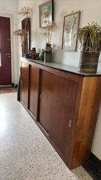 Mooie oude vintage kast met schuifdeuren, Antiek en Kunst, Curiosa en Brocante, Ophalen of Verzenden