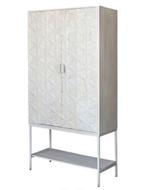 Kast Trinity 100x41x190 cm | 2-deurs kast met onderplank, Ma, Overige materialen, Ophalen of Verzenden, Zo goed als nieuw, 150 tot 200 cm