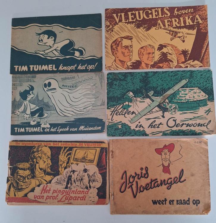 Oude oblong stripboekjes 6 stuks, Boeken, Stripboeken, Gelezen, Meerdere stripboeken, Ophalen of Verzenden