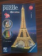 Ravensburger 3d puzzel Eiffeltoren night edition, Gebruikt, Ophalen