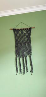 Handgemaakt macrame zwart wandhanger, Ophalen of Verzenden, Gebruikt