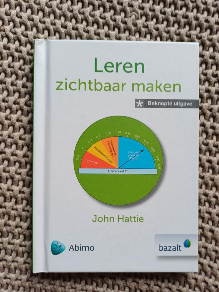 Leren Zichtbaar Maken - John Hattie, Boeken, Studieboeken en Cursussen, Zo goed als nieuw, Niet van toepassing, Ophalen of Verzenden