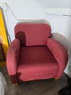 Mooi rode relax stoel fauteuil, Huis en Inrichting, Fauteuils, Ophalen, Gebruikt, Minder dan 75 cm, Stof