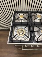 Luxe Fornuis Boretti 6 pits RVS 90 cm 300 graden oven, Fornello Esperta, Ophalen of Verzenden, Zo goed als nieuw, Energieklasse A of zuiniger