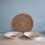 Mitterteich Bavaria, 2 diepe borden met prachtige bloemen, Antiek en Kunst, Antiek | Servies los, Ophalen of Verzenden