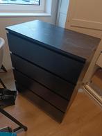 Ladekast zwart 80cm (2 stuks), Huis en Inrichting, Kasten | Ladekasten, Ophalen, Gebruikt, 50 tot 100 cm, 3 of 4 laden