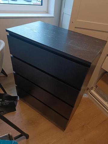 Ladekast zwart 80cm (2 stuks)