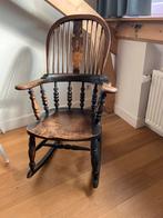 Antieke houten schommelstoel, Huis en Inrichting, Stoelen, Ophalen, Gebruikt, Bruin, Eén