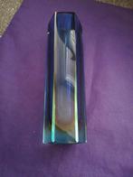 glazen vaas blok vormig blauw zwaar 20 cm hoog, Antiek en Kunst, Antiek | Glas en Kristal, Ophalen