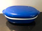 Tupperware E-124 M+ Microplus Ovaal 1.5L, Ophalen of Verzenden, Zo goed als nieuw, Blauw, Overige typen