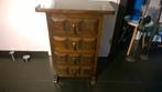 vintage lade kast koloniale stijl 4 lades, Huis en Inrichting, Kasten | Ladekasten, Ophalen, Gebruikt, 50 tot 100 cm, 3 of 4 laden