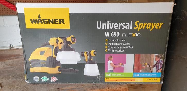 Wagner W 690 FLEXiO verfspuitsysteem, Doe-het-zelf en Verbouw, Schildersmaterialen, Gebruikt, Verfspuit of Verfpomp, Ophalen of Verzenden