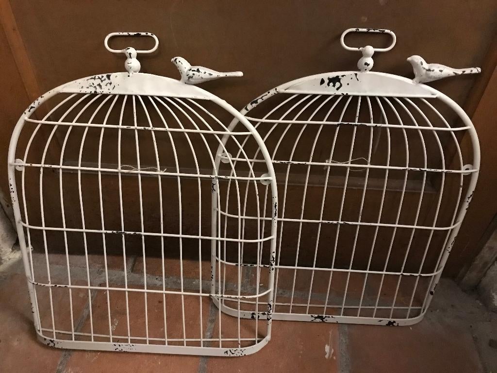 Fotorooster decoratief wit vogel kooi, Ophalen, Zo goed als nieuw