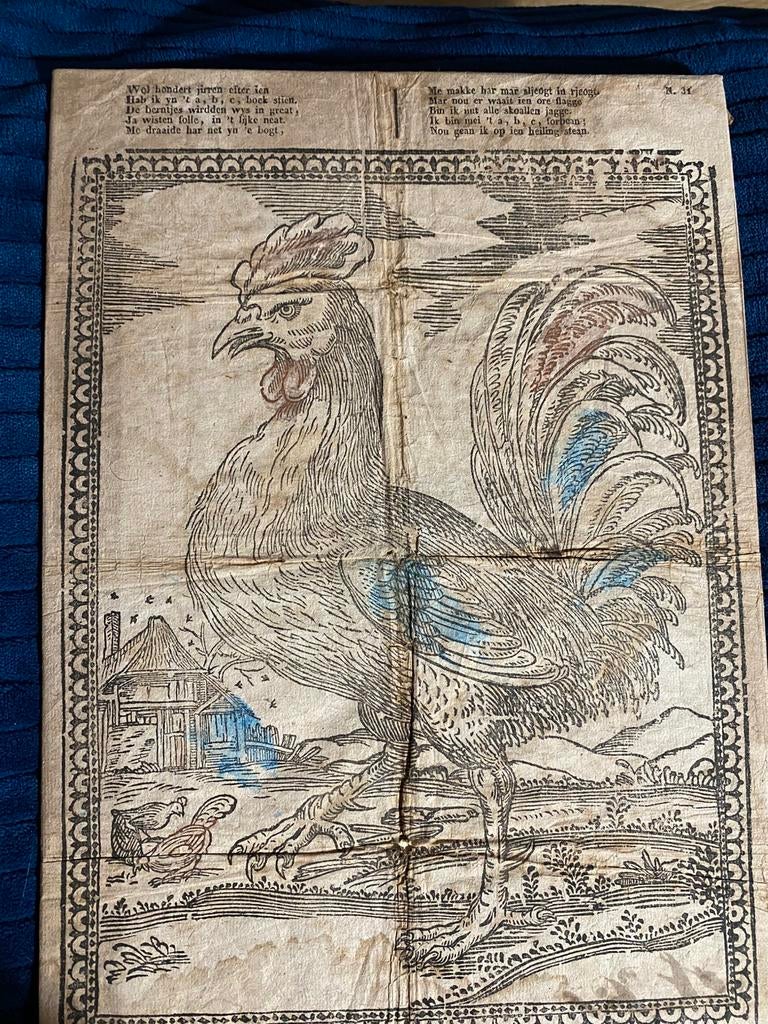 Unieke centsprent in t Frysk Hoanneboek, Ophalen of Verzenden