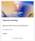4 tickets Dagvlinder za 6 september Brielse Meer, Rotterdam, Drie personen of meer