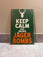 Mancave Bar Café Wanddecoratie metalen bordje Jagermeister, Ophalen of Verzenden, Zo goed als nieuw, Reclamebord