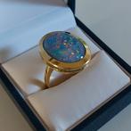 Gouden ring 18 krt | Opaal |  maat 17,5/18 | €700, Ophalen, Zo goed als nieuw, 17 tot 18, Dame