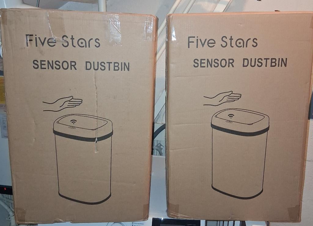 NIEUWE Prullenbak / Afvalbak met Sensor | RVS | 60L, 50 tot 75 cm, Nieuw, 40 liter of meer, Ophalen of Verzenden