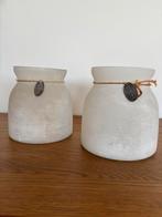 2 Riverdale hurricane/windlichten, Huis en Inrichting, Ophalen, Overige materialen, Wit, Zo goed als nieuw