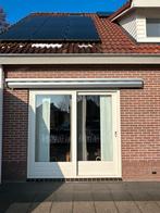 Zonnescherm  3.40 mtr breed en 3,00 mtr uitval., Tuin en Terras, Zonneschermen, 150 tot 300 cm, Ophalen, Gebruikt, Knikarmscherm