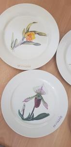 4 ontbijtbordjes met orchidee erop, Nieuw, Ophalen of Verzenden, Bord(en), Overige stijlen