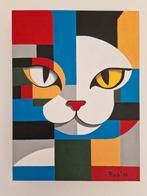 abstracte kat zelf geschilderd op acryl, Ophalen