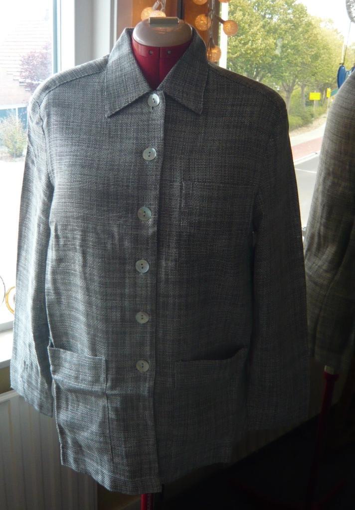 Vintage ongevoerde linnen mix jas gemaakt maat 42/44, Kleding | Dames, Jasjes, Kostuums en Pakken, Zo goed als nieuw, Jasje, Maat 42/44 (L)