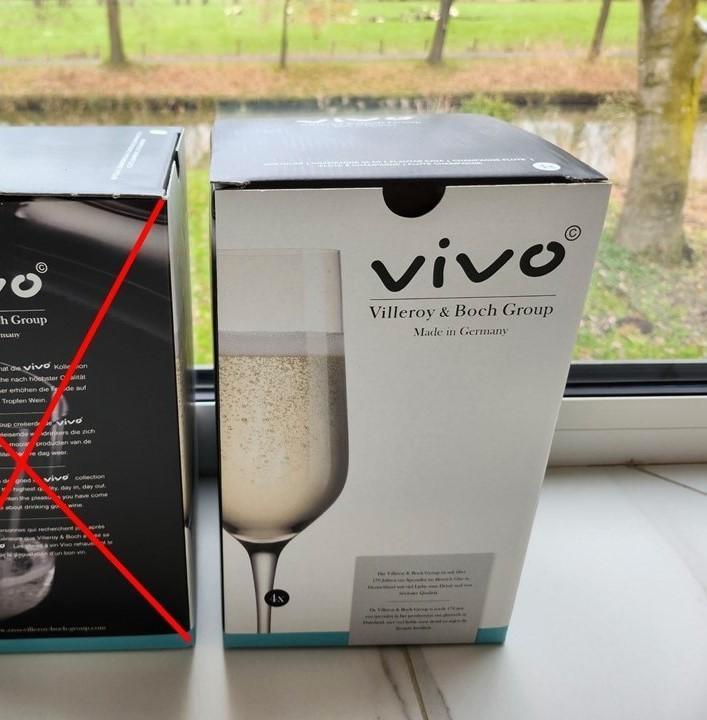 VIVO Villeroy & Boch kristal Champagne glazen nieuw, Verzamelen, Glas en Borrelglaasjes, Nieuw, Overige typen, Ophalen of Verzenden