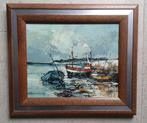 Haventje Bretagne ca. 1975 - Francois Franc (1926-1989), Antiek en Kunst, Kunst | Schilderijen | Klassiek, Ophalen of Verzenden