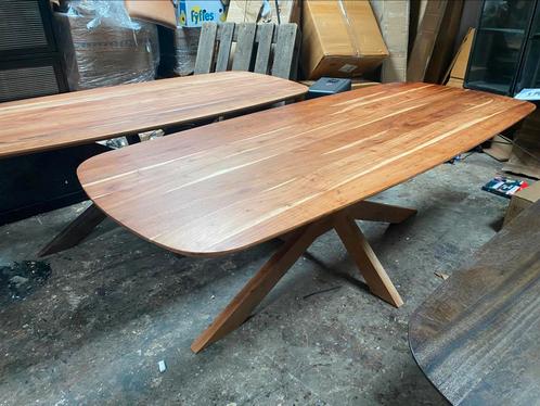 Tafel deens ovaal 240x100 noten of acacia uitzoeken 469, Huis en Inrichting, Tafels | Eettafels, Nieuw, 100 tot 150 cm, 200 cm of meer