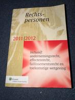 Rechtspersonen 2011/2012 - Kluwer, Boeken, Studieboeken en Cursussen, Ophalen of Verzenden, Alpha, Gelezen, HBO