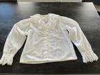 Witte blouse, kanten kraag/manchetten, l. mouw, maat 38,, Ophalen of Verzenden, Zo goed als nieuw, Maat 38/40 (M), Wit