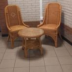 Rotan Tuinset - 2 Stoelen & Tafel, Ophalen, Zo goed als nieuw, Rotan, 2 zitplaatsen
