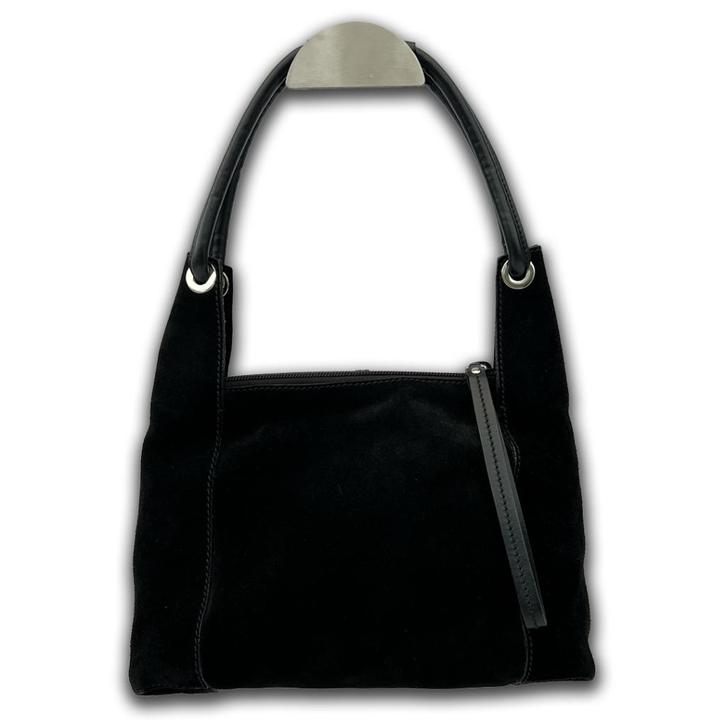 Gucci Hobo tas Loop Handle suède zwart, Sieraden, Tassen en Uiterlijk, Tassen | Damestassen, Gebruikt, Schoudertasje, Zwart, Verzenden