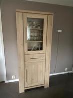 Modern blanke vitrinekast, Huis en Inrichting, Kasten | Vitrinekasten, Ophalen, 200 cm of meer, 50 tot 100 cm, Zo goed als nieuw