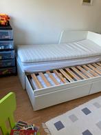 Ikea Flekke bedbank  wit met 2 matrassen, Huis en Inrichting, Ophalen, Gebruikt, 90 cm, Eenpersoons