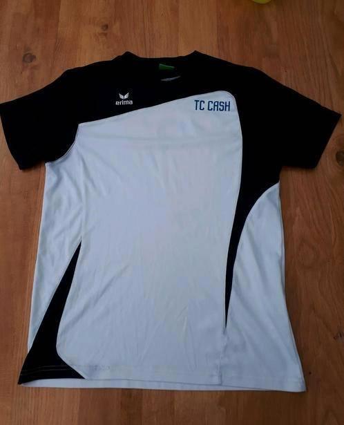 TC cash tennisshirt. Maat 38/40, Kleding | Heren, Sportkleding, Zo goed als nieuw, Racketsport, Overige maten, Wit, Ophalen of Verzenden