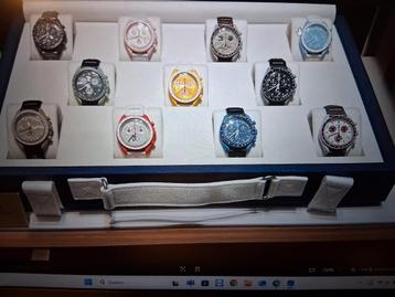 Omega Swatch Horloge  Koffer  Voor 11 Horloges  Origineel . beschikbaar voor biedingen
